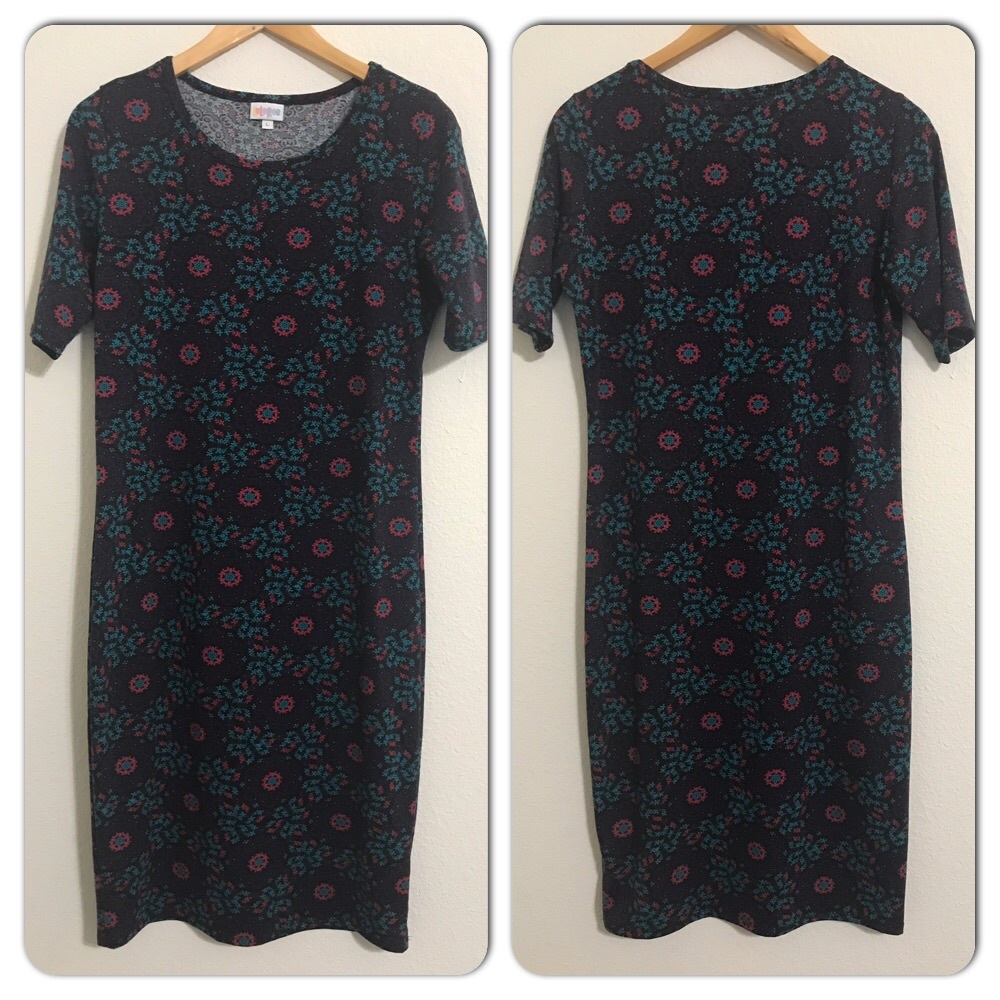 LulaRoe Julia Multi Color Floral Medallion Dress